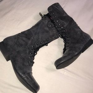 Madden Girl Gray Combat Boot 8.5